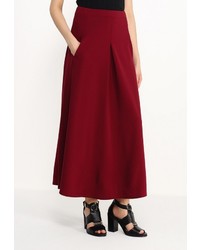 Темно-красная длинная юбка от Aurora Firenze