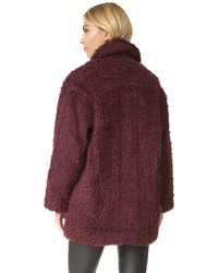 Женская темно-красная дубленка от Opening Ceremony