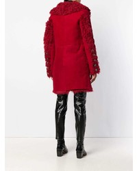 Женская темно-красная дубленка от Giada Benincasa