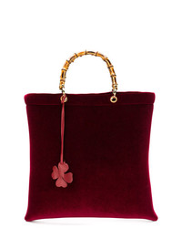 Темно-красная замшевая большая сумка от Danielapi