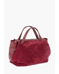 Темно-красная замшевая большая сумка от Vita
