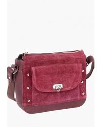 Темно-красная замшевая сумка через плечо от Vita