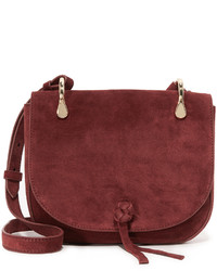 Женская темно-красная замшевая сумка от Elizabeth and James