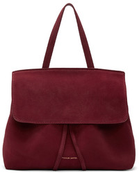 Женская темно-красная замшевая сумка от Mansur Gavriel