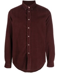 Мужская темно-красная классическая рубашка от PS Paul Smith