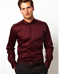 Мужская темно-красная классическая рубашка от Red Eleven
