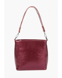Темно-красная кожаная большая сумка от Bolso