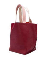 Темно-красная кожаная большая сумка от Roksanda