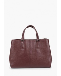 Темно-красная кожаная большая сумка от Dimanche