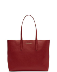 Темно-красная кожаная большая сумка от Dolce And Gabbana