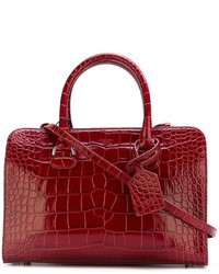 Темно-красная кожаная большая сумка от Giorgio Armani