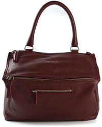 Темно-красная кожаная большая сумка от Givenchy