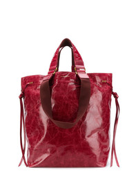 Темно-красная кожаная большая сумка от Isabel Marant