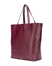 Темно-красная кожаная большая сумка от Karl Lagerfeld