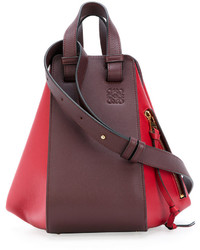 Темно-красная кожаная большая сумка от Loewe