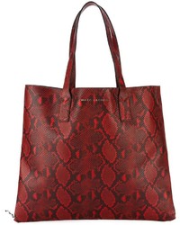 Темно-красная кожаная большая сумка от Marc Jacobs