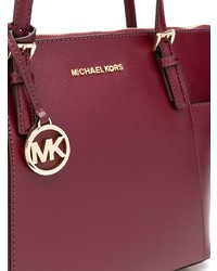 Темно-красная кожаная большая сумка от MICHAEL Michael Kors