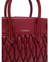 Темно-красная кожаная большая сумка от Furla