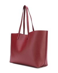 Темно-красная кожаная большая сумка от Saint Laurent