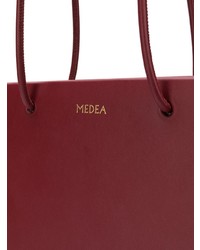 Темно-красная кожаная большая сумка от Medea