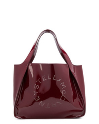 Темно-красная кожаная большая сумка от Stella McCartney