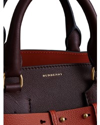 Темно-красная кожаная большая сумка от Burberry