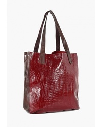 Темно-красная кожаная большая сумка от Vita