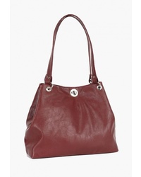 Темно-красная кожаная большая сумка от Vita