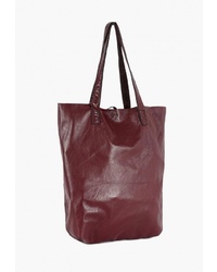Темно-красная кожаная большая сумка от Vita