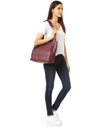 Темно-красная кожаная большая сумка от Rag & Bone