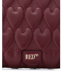 Темно-красная кожаная стеганая сумка через плечо от RED Valentino