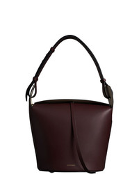 Темно-красная кожаная сумка-мешок от Burberry
