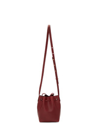 Темно-красная кожаная сумка-мешок от Mansur Gavriel