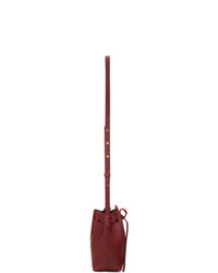 Темно-красная кожаная сумка-мешок от Mansur Gavriel