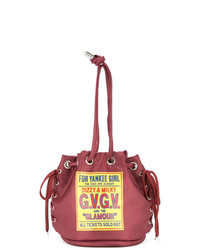 Темно-красная кожаная сумка-мешок от G.V.G.V.