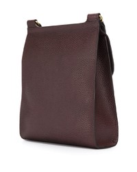 Темно-красная кожаная сумка почтальона от Mulberry