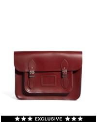 Темно-красная кожаная сумка-саквояж от Cambridge Satchel Company