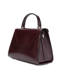 Темно-красная кожаная сумка-саквояж от Valextra