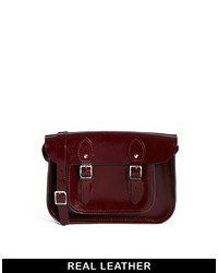 Темно-красная кожаная сумка-саквояж от Leather Satchel Company