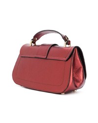 Темно-красная кожаная сумка-саквояж от L'Autre Chose