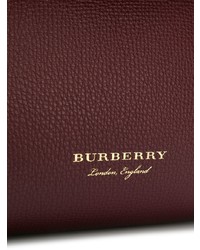 Темно-красная кожаная сумка-саквояж от Burberry