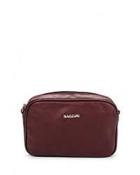 Темно-красная кожаная сумка через плечо от Baggini