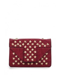 Темно-красная кожаная сумка через плечо от Chantal