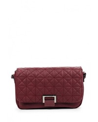 Темно-красная кожаная сумка через плечо от David Jones