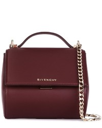 Темно-красная кожаная сумка через плечо от Givenchy