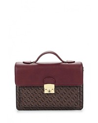 Темно-красная кожаная сумка через плечо от Pola