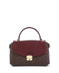 Темно-красная кожаная сумка через плечо от Pola