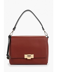Темно-красная кожаная сумка через плечо от Pola