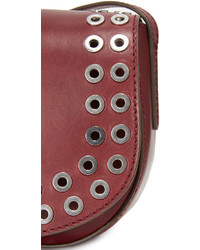 Женская темно-красная кожаная сумка от Frye