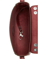 Женская темно-красная кожаная сумка от Frye